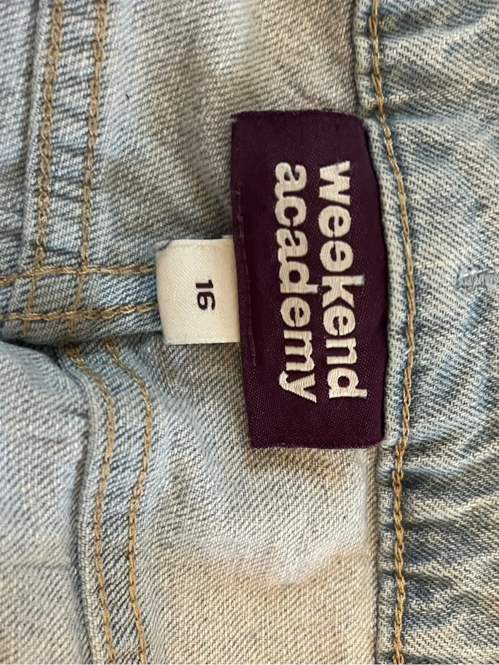 Light Blue Kids Wide-Leg Cuffed Jeans